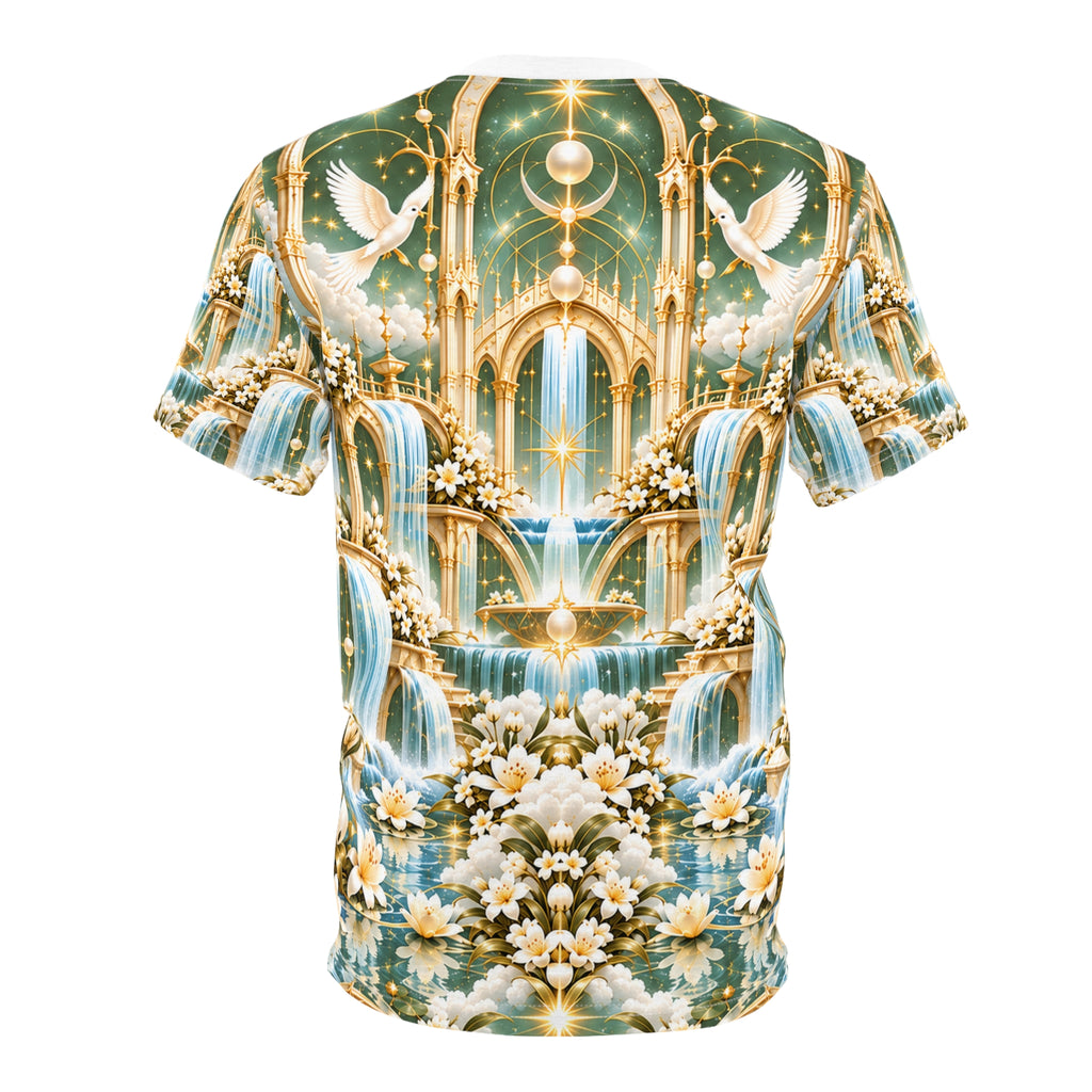 Living Waters Sanctuary Soft Sage Gold All-over-print T-Shirt
