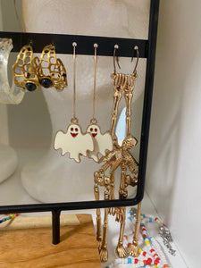 Open Hoop Ghost Earrings