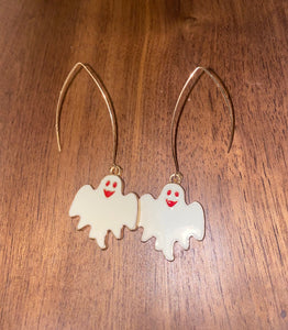 Open Hoop Ghost Earrings