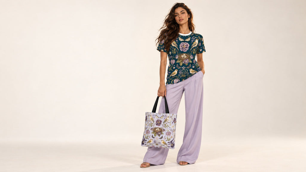 Botanical Bird's Nest Nocturne T-Shirt