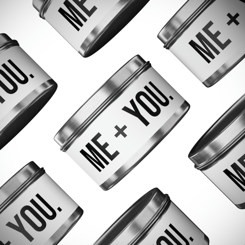 Me + You Tin Candle