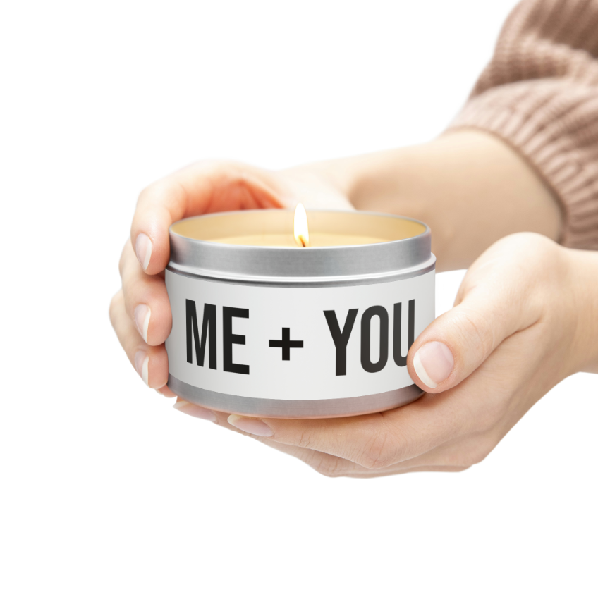 Me + You Tin Candle