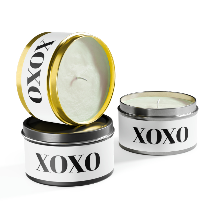 XOXO Tin Candle