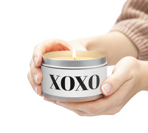 XOXO Tin Candle