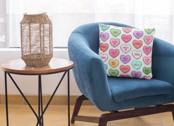 Heart Candy Pillow Square Pillow