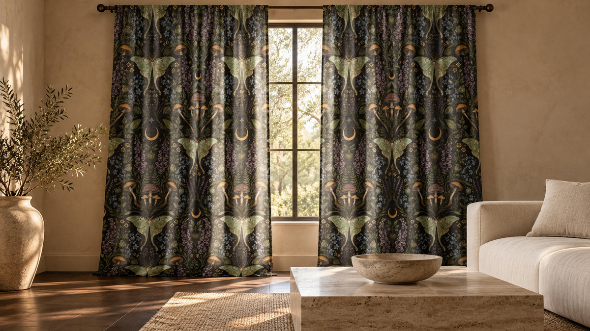 Luna Apothecary Verdigris Window Curtain