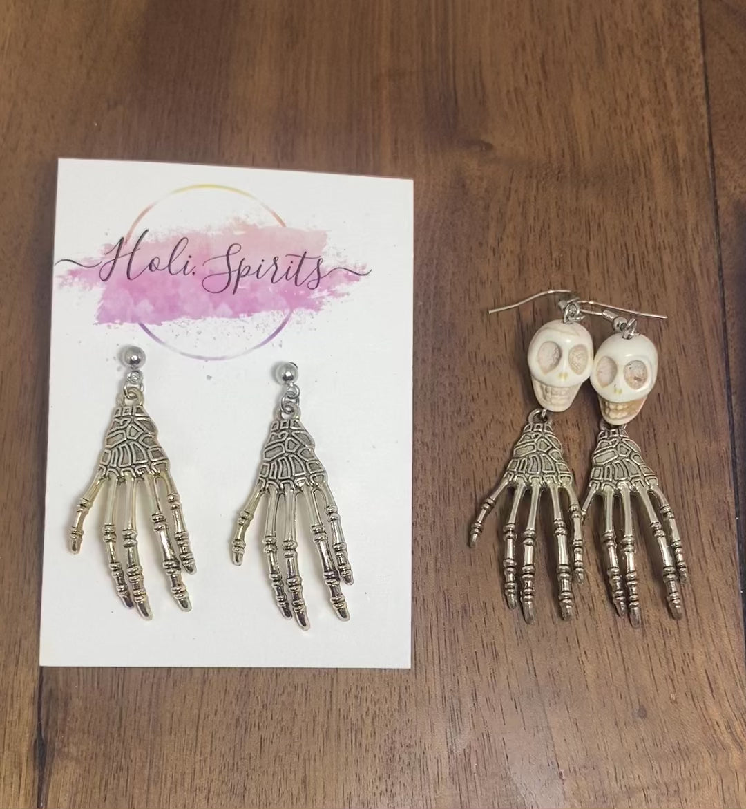 Skeleton Hand Earrings