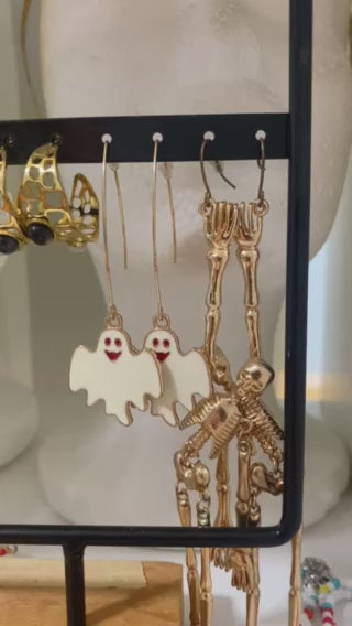 Open Hoop Ghost Earrings