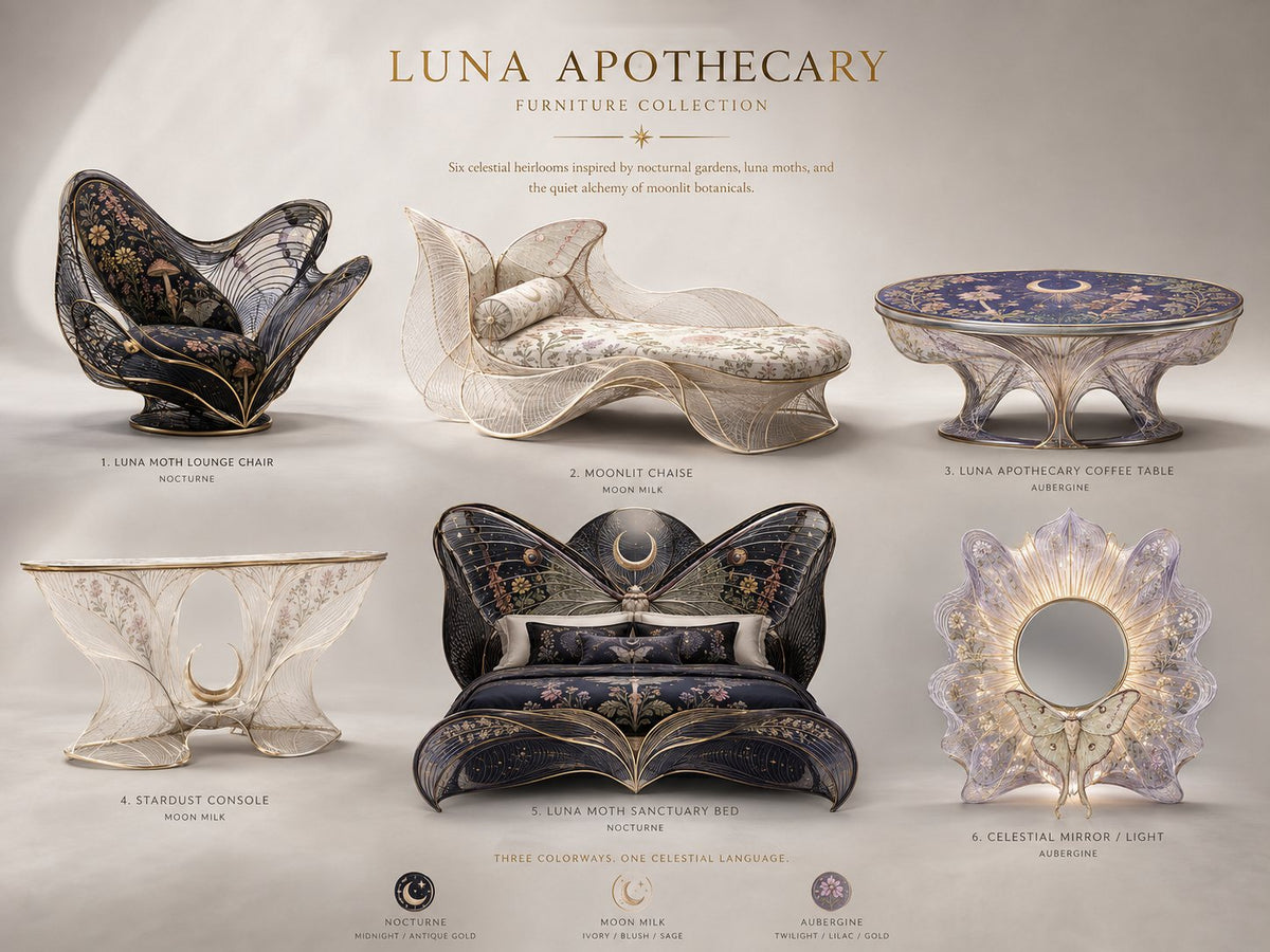 Saint Esprit Luna Objets, six celestial heirlooms