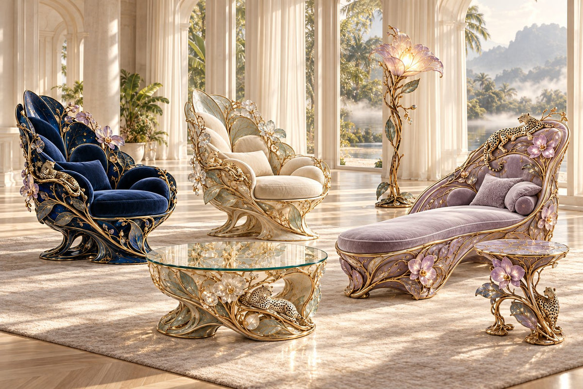 Saint Esprit Cloud Leopard Reverie in an Ivory Pavilion
