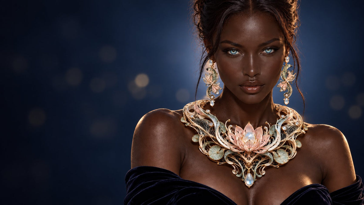 Saint Esprit Midnight Halo, the Lotus Jewel Collar