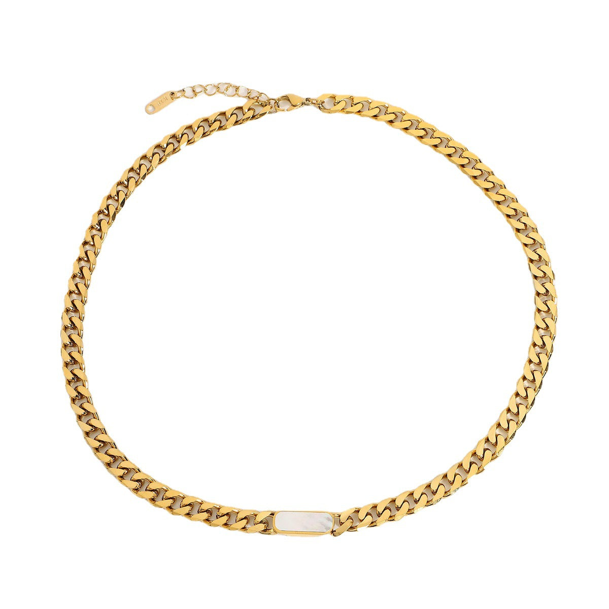 Malachite, White and Black Shell 18K Gold Necklaces