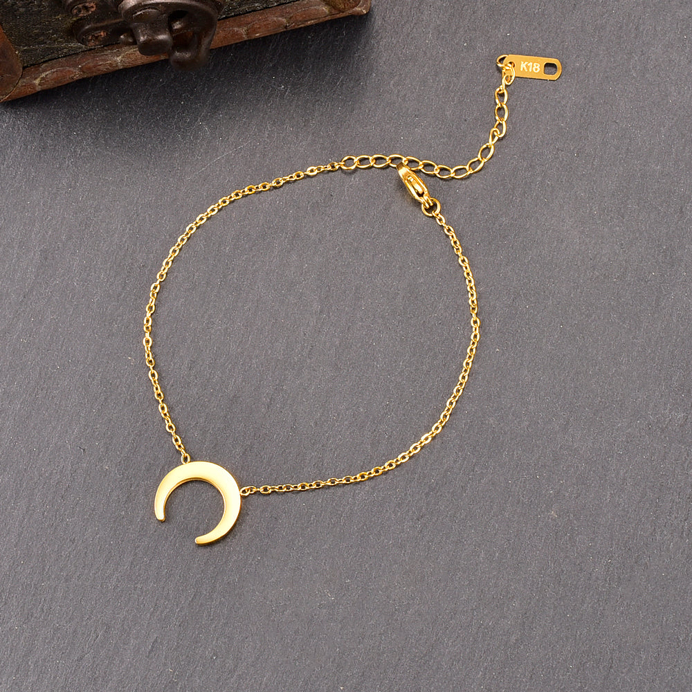 18K Gold Moon Bracelet