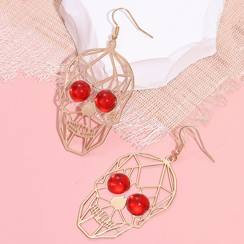 Geometric Skull Earrings