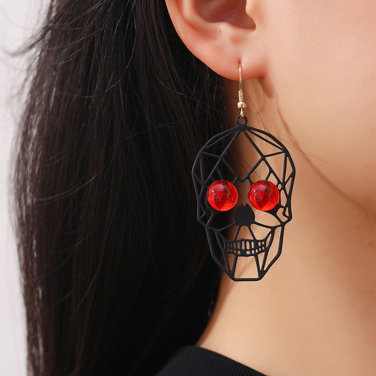 Geometric Skull Earrings