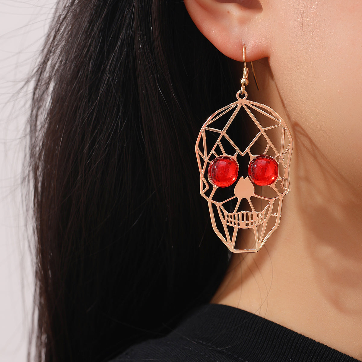 Geometric Skull Earrings