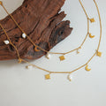 Star and Moon Freshwater Pearl Necklace
