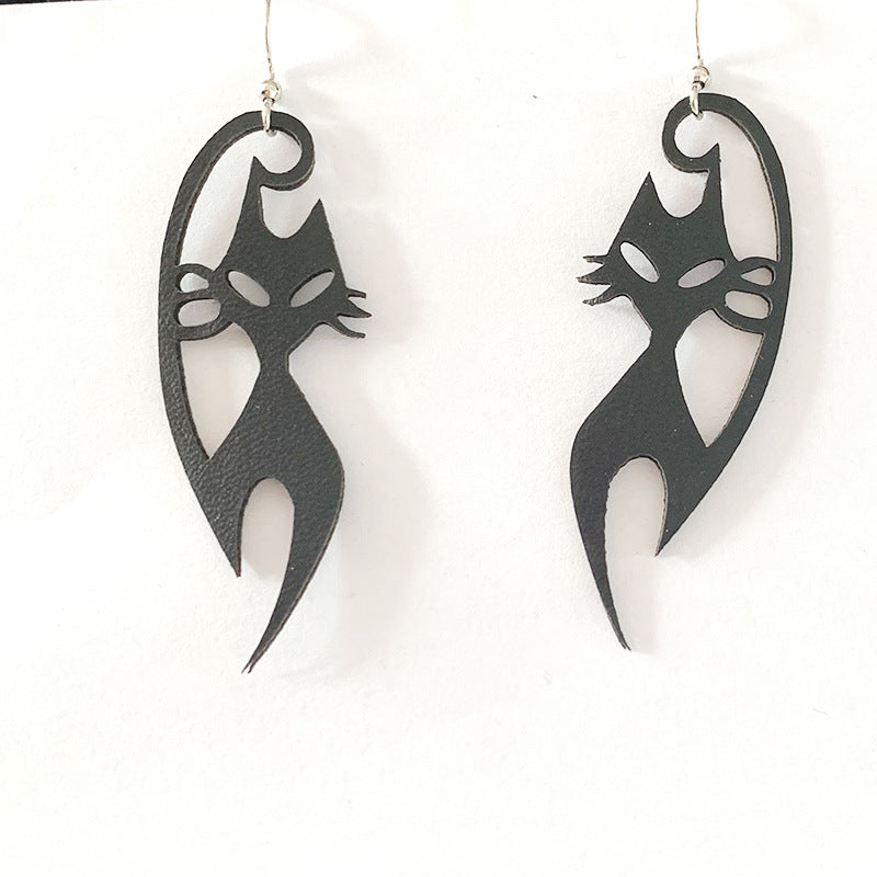 ghost cat earrings