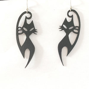 ghost cat earrings