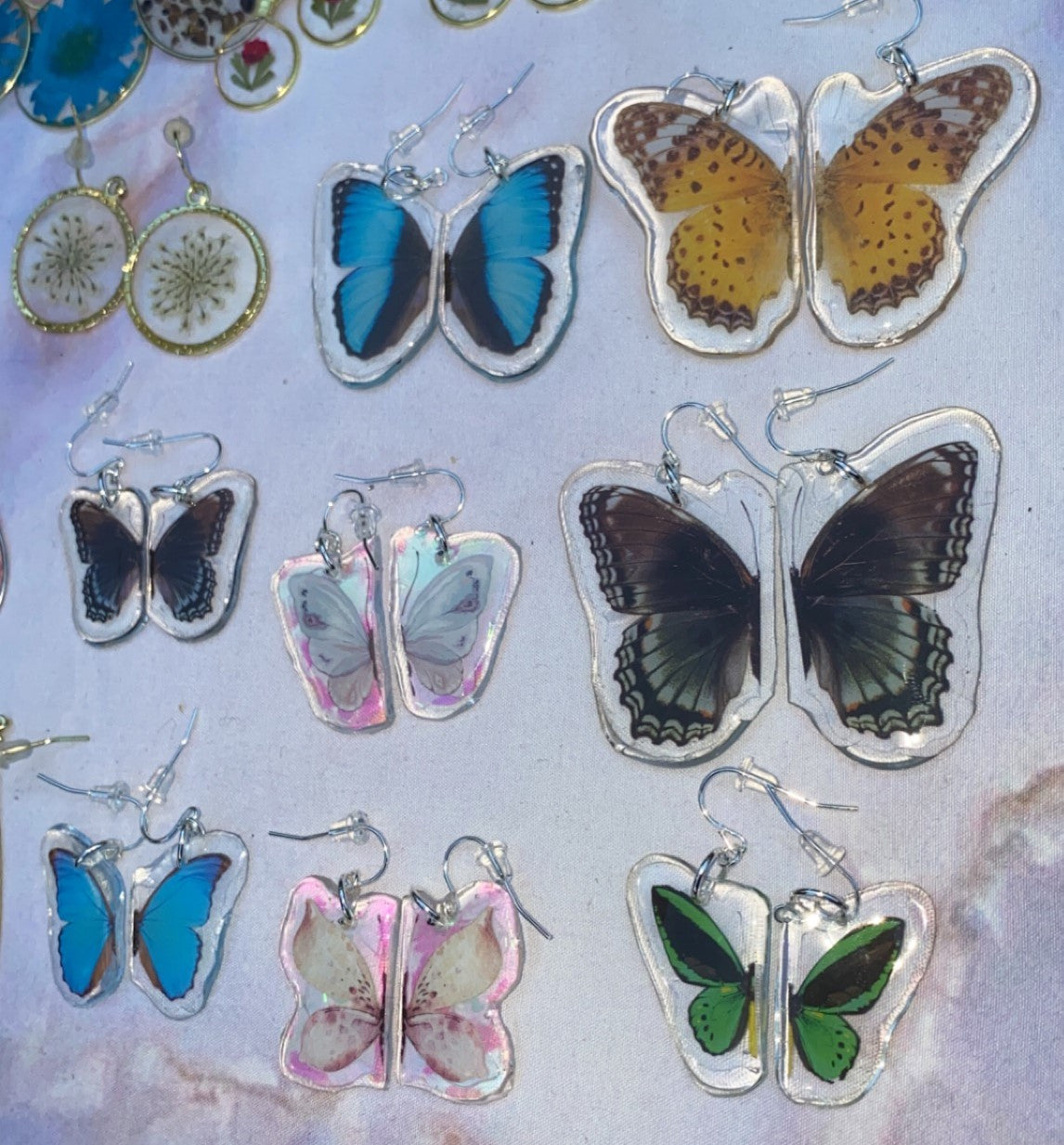 Small Iridescent Rose Quartz Butterfly Wings