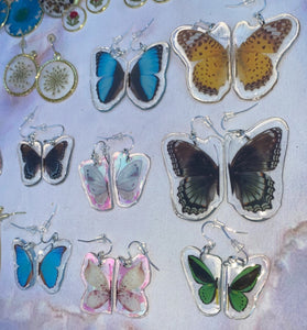 Large Black Rose Quartz Butterfly Wings