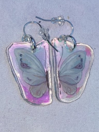 Small Iridescent Rose Quartz Butterfly Wings