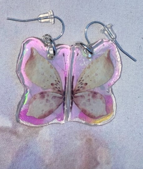 Small Iridescent II Rose Quartz Butterfly Wings