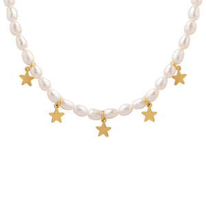 Freshwater Pearl Star Pendant Necklace