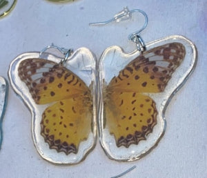 Large Orange Rose Quartz Butterfly Wings