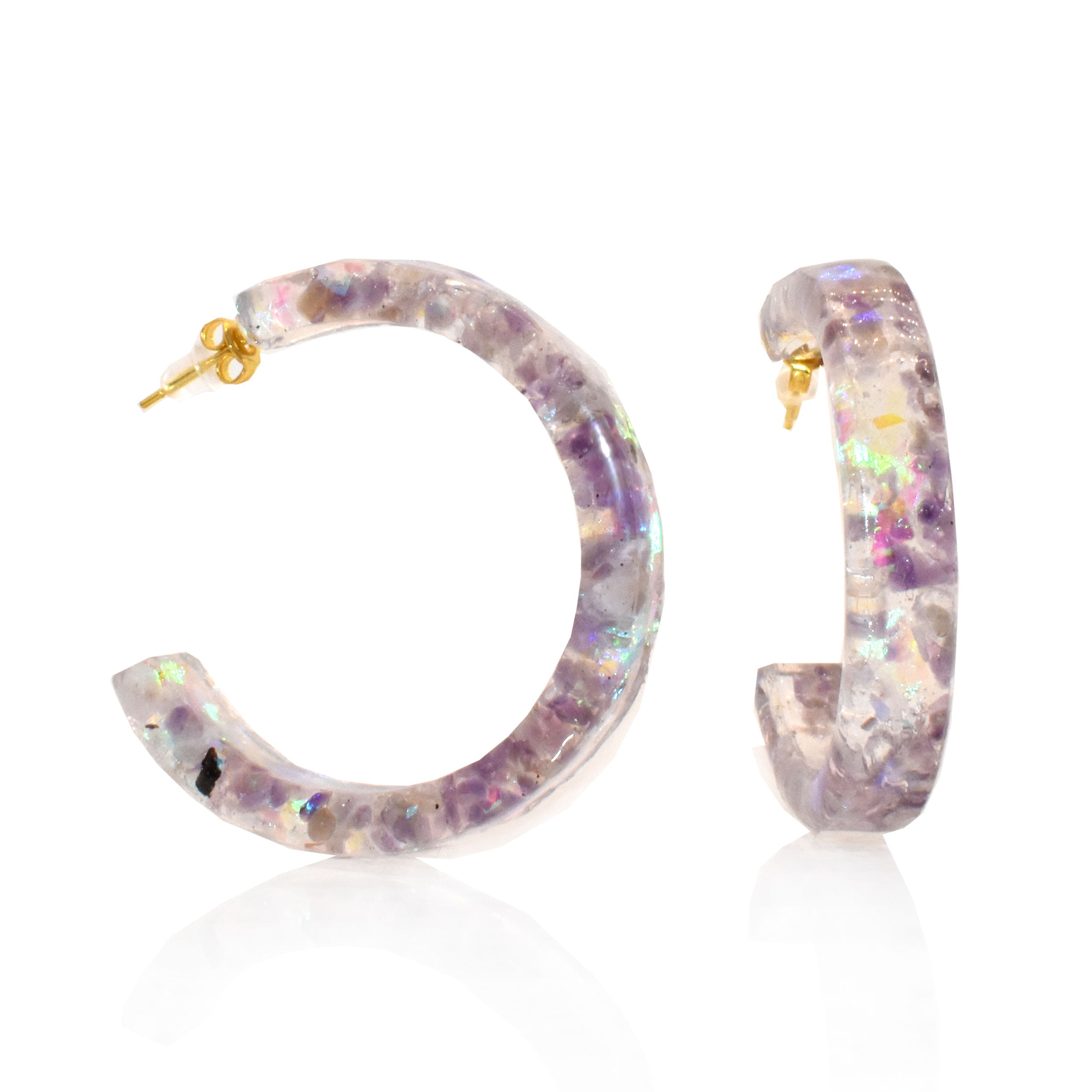 Large Amethyst Galaxy Hoops