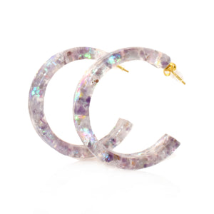 Large Amethyst Galaxy Hoops