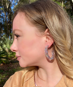 Large Amethyst Galaxy Hoops