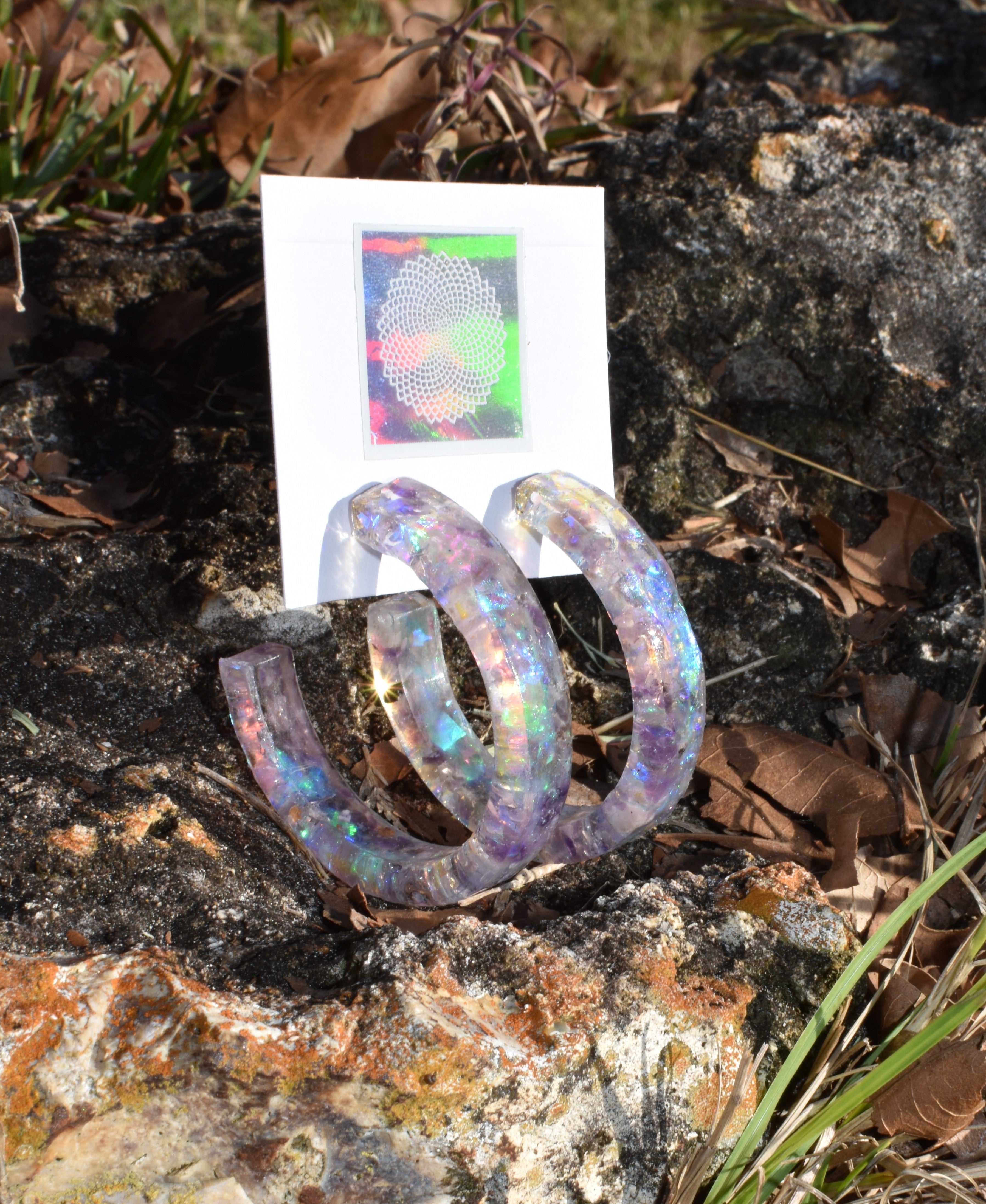 Large Amethyst Galaxy Hoops