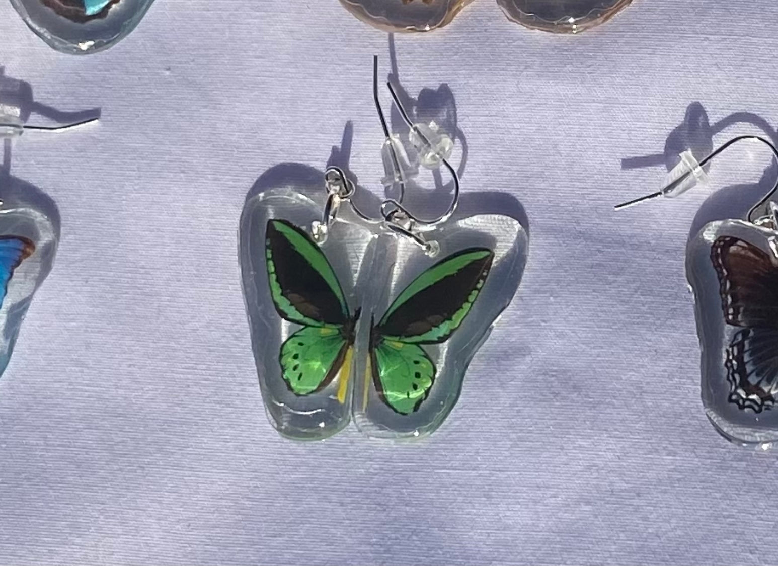 Small Green Rose Quartz Butterfly Wings