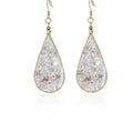 Large Amethyst Gold Teardrop Dangle Earrings
