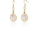Small Amethyst Gold Dangle Earrings