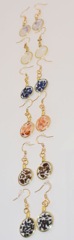 Small Lapis Lazuli Gold Dangle Earrings