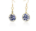 Small Lapis Lazuli Gold Dangle Earrings