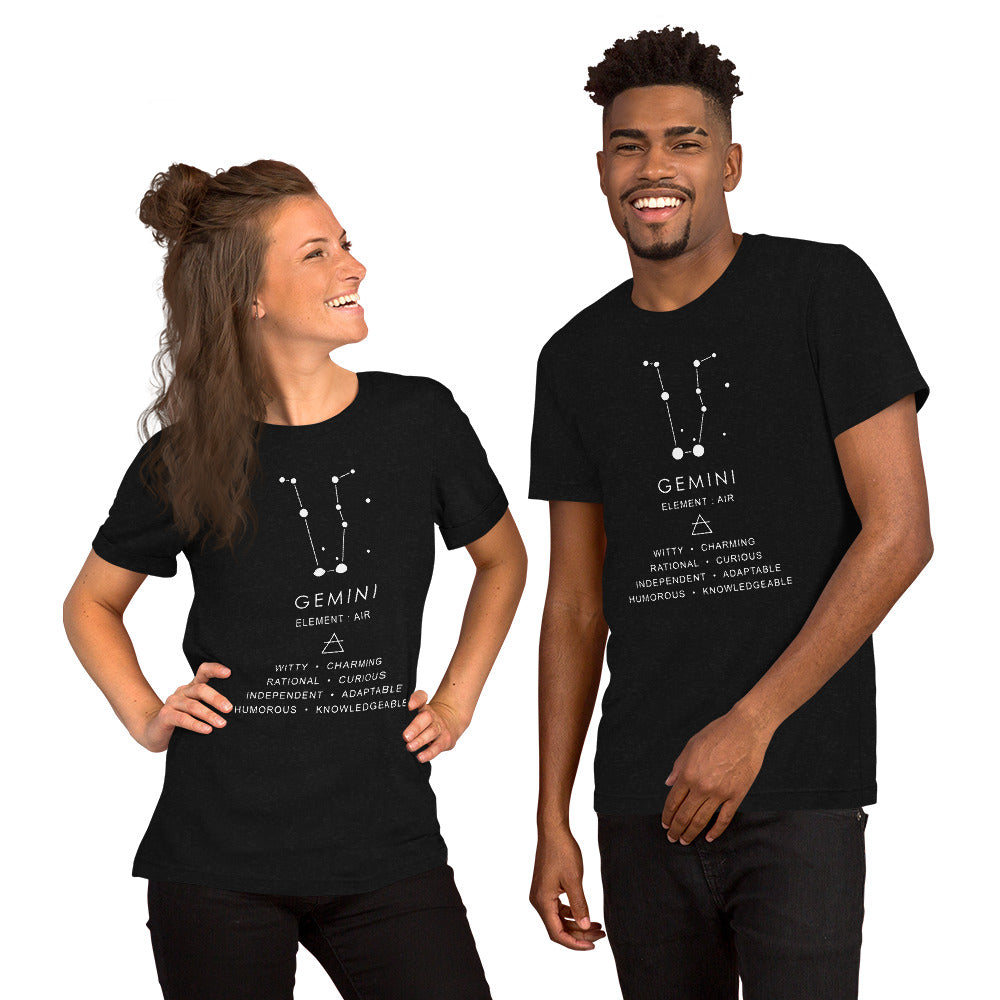 Gemini Constellation Short-Sleeve Unisex T-Shirt