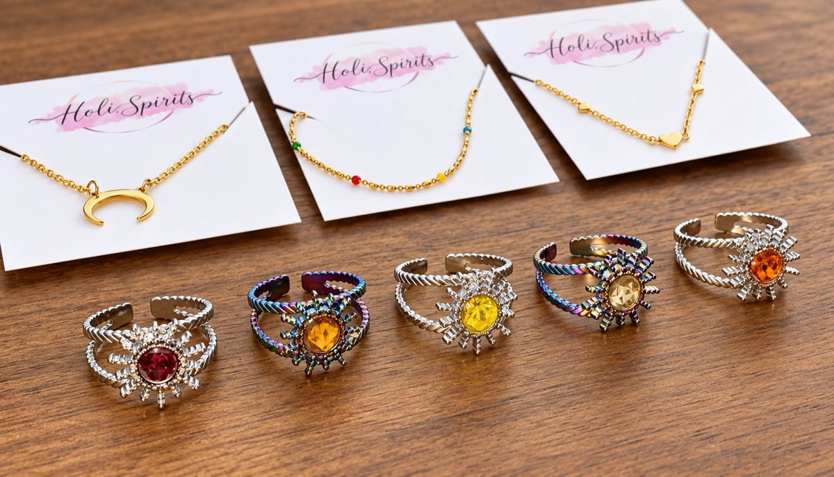 Pressed flower rings in gold and silver
